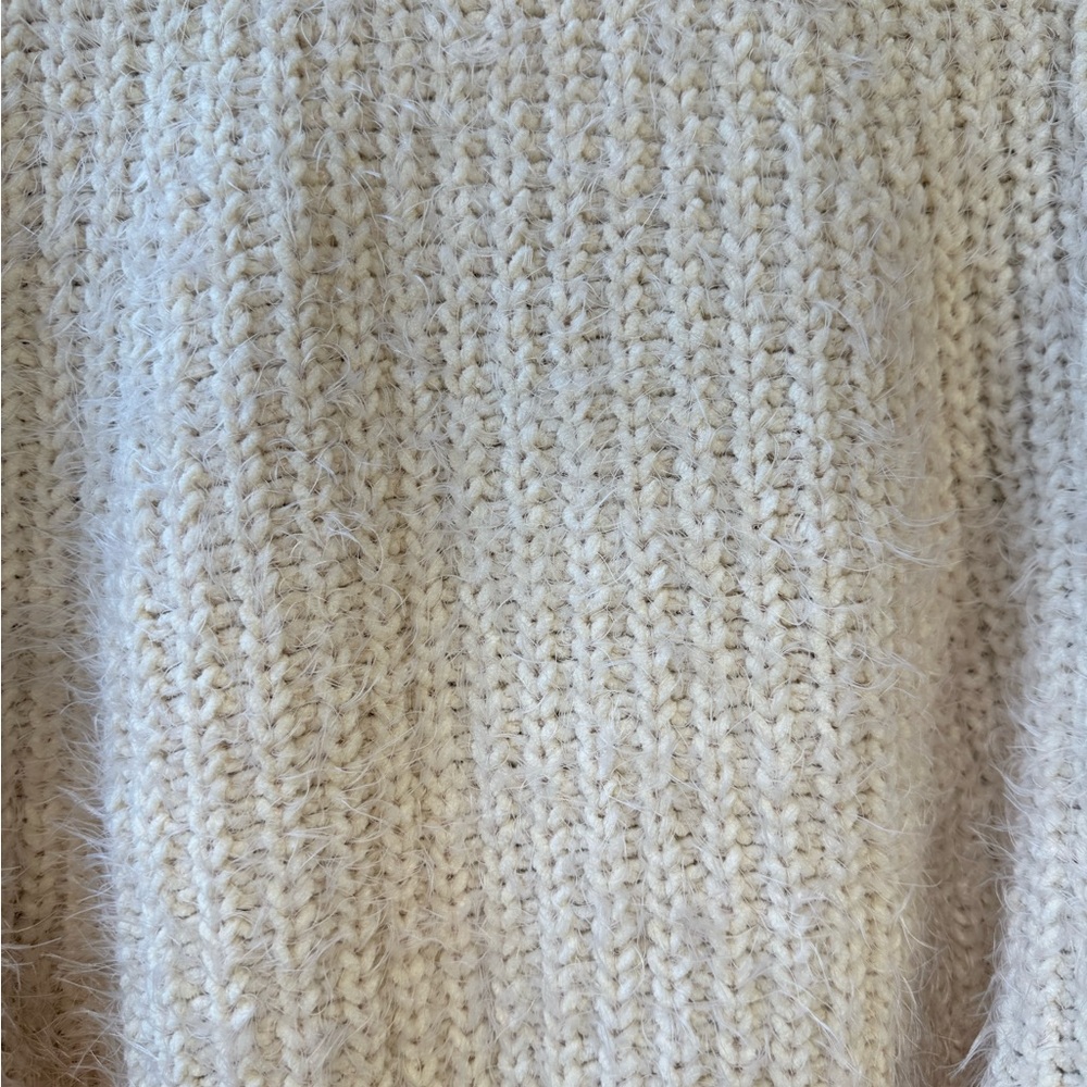 Free People Fuzzy Knit Wrap Cardigan – XS – Cream - Picture 9 of 11